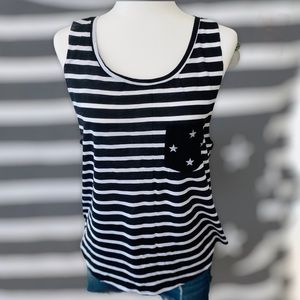 Victoria’s Secret PINK Striped Tank w/Star Pocket